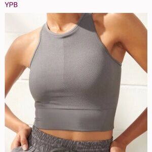 Abercrombie Women’s Gray YPB seamlessCORE Ribbed Scuba Tank - XL